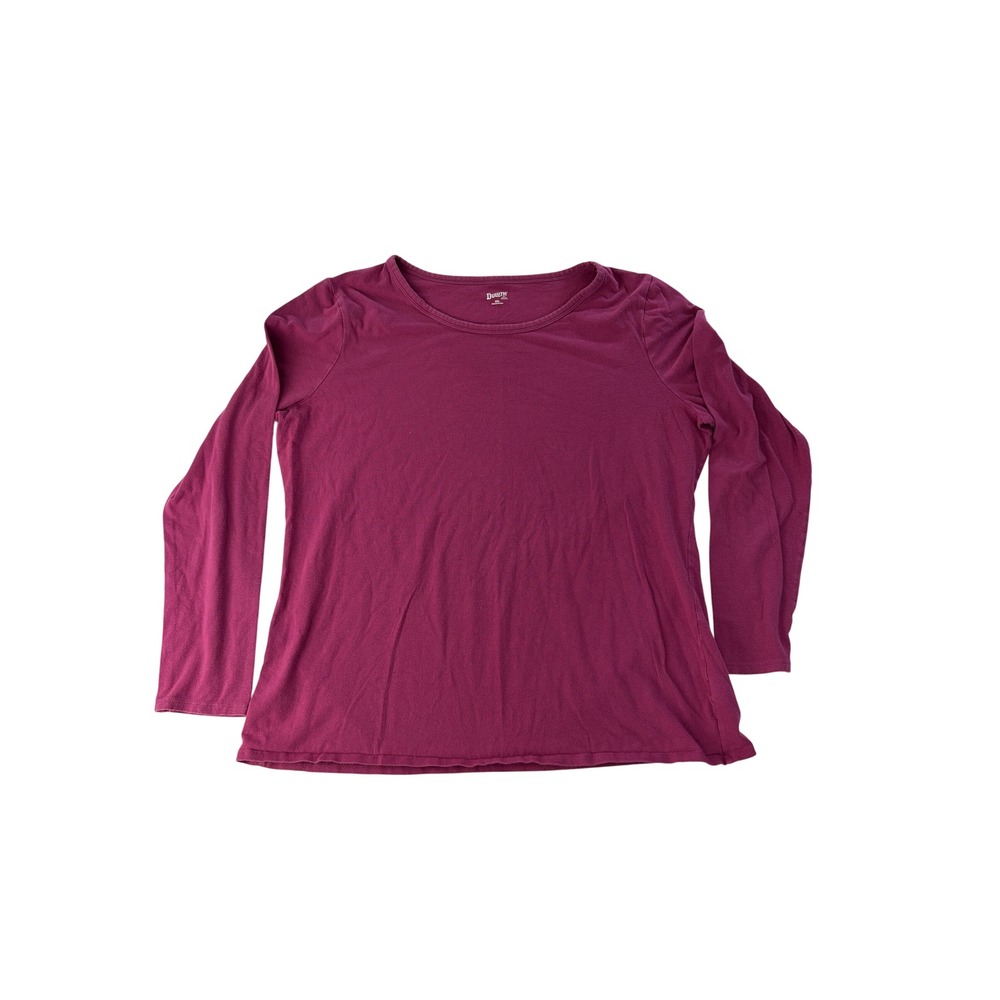 Duluth Trading Shirt Womens XXL No Yank Long Sleeve Cotton Blend Scoop Neck